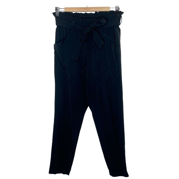 Athleta Pants - Athleta Skyline Pants Black Women’s Size 8 Paperbag Tie Waist Mid Rise
